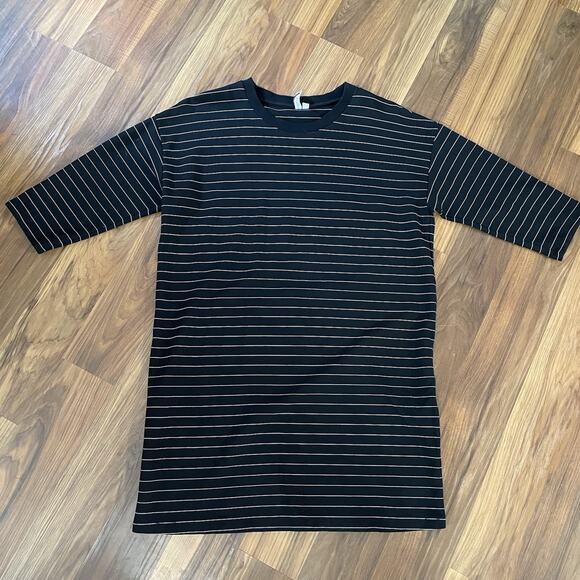 & OTHER STORIES Women’s Size 4 Striped T-Shirt Dress Black & White Knit Pullover - Picture 1 of 7